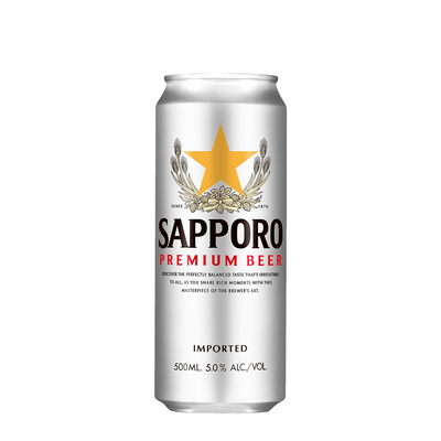 Sapporo Premium Draft Beer Can (500ml) Sake Inn