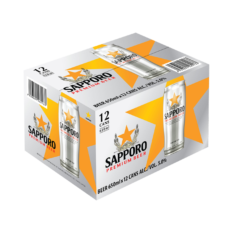 Sapporo Premium Draft Beer Can (650ml) - Sake Inn